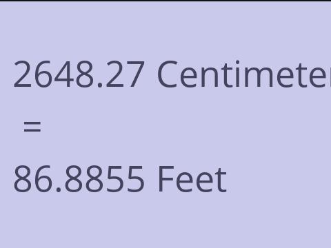 2648.27 CM TO FEET