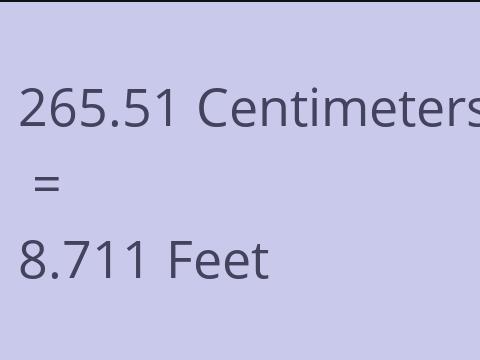 265.51 CM TO FEET