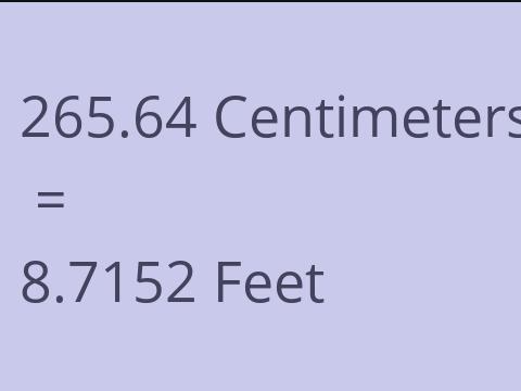 265.64 CM TO FEET