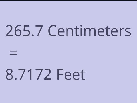 265.7 CM TO FEET