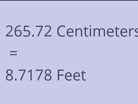 265.72 CM TO FEET