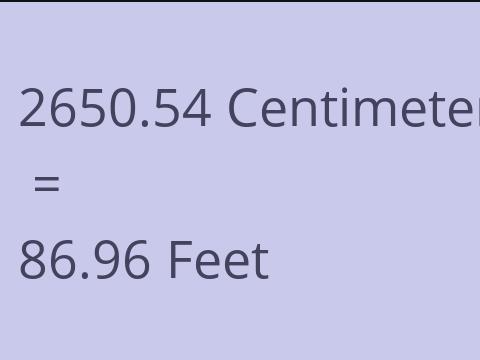 2650.54 CM TO FEET