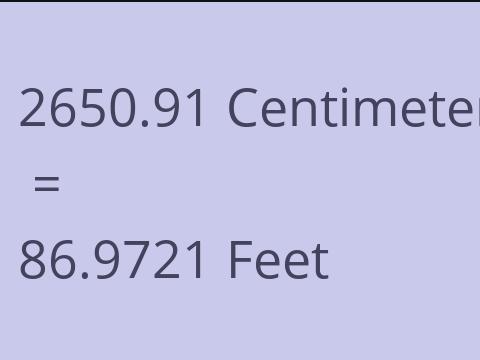 2650.91 CM TO FEET
