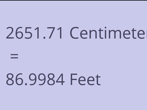 2651.71 CM TO FEET
