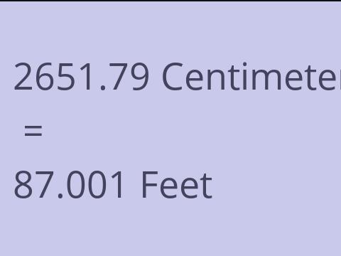 2651.79 CM TO FEET