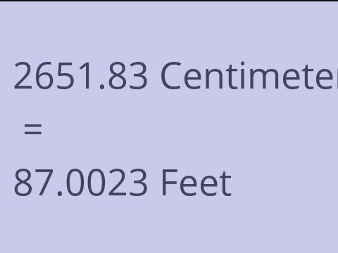 2651.83 CM TO FEET