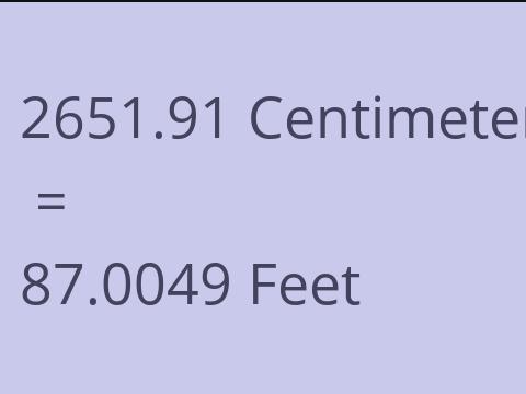 2651.91 CM TO FEET