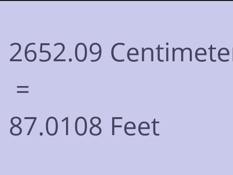 2652.09 CM TO FEET
