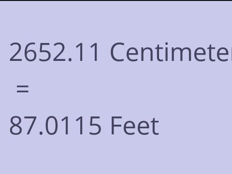 2652.11 CM TO FEET
