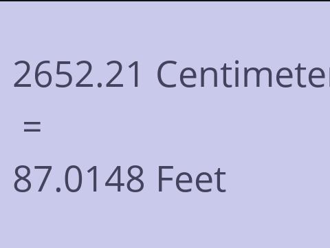 2652.21 CM TO FEET