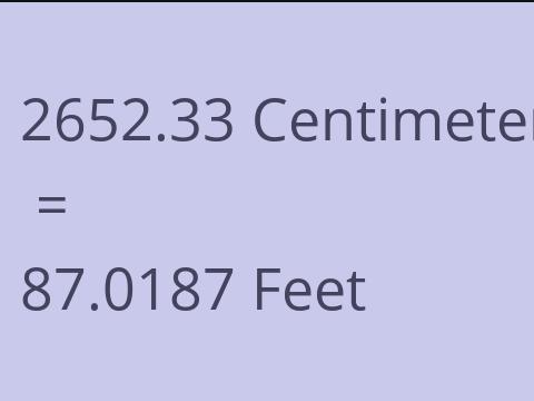 2652.33 CM TO FEET