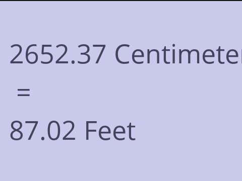 2652.37 CM TO FEET