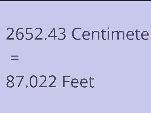 2652.43 CM TO FEET