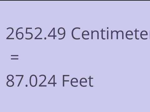 2652.49 CM TO FEET