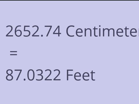 2652.74 CM TO FEET
