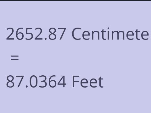 2652.87 CM TO FEET