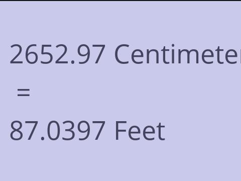 2652.97 CM TO FEET