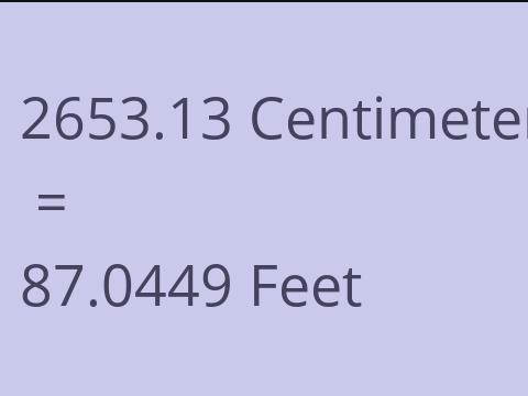2653.13 CM TO FEET