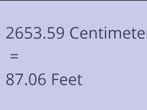 2653.59 CM TO FEET