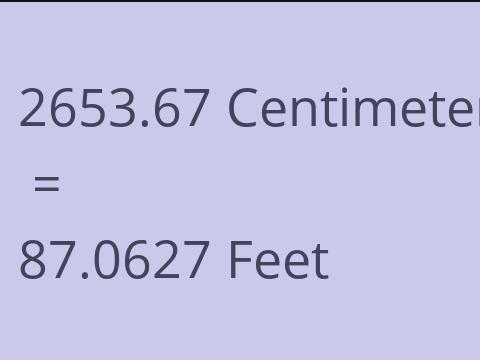 2653.67 CM TO FEET