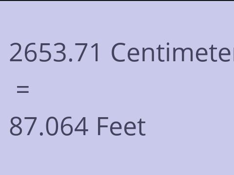 2653.71 CM TO FEET