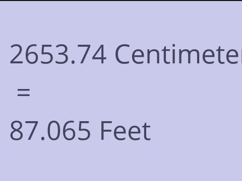 2653.74 CM TO FEET