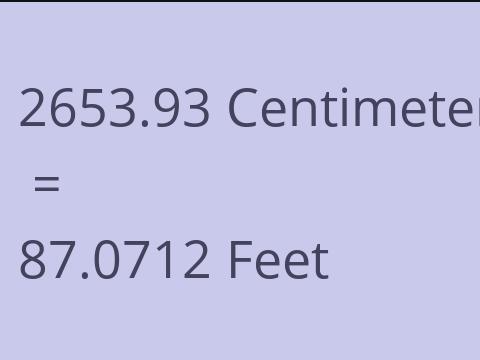 2653.93 CM TO FEET