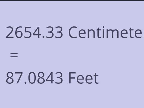 2654.33 CM TO FEET