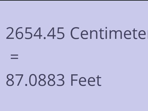 2654.45 CM TO FEET