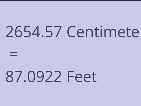 2654.57 CM TO FEET