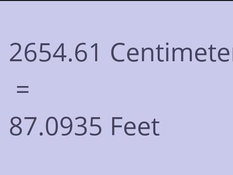 2654.61 CM TO FEET