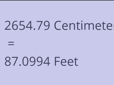 2654.79 CM TO FEET