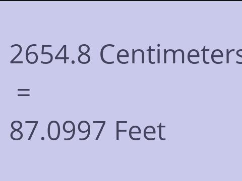 2654.8 CM TO FEET