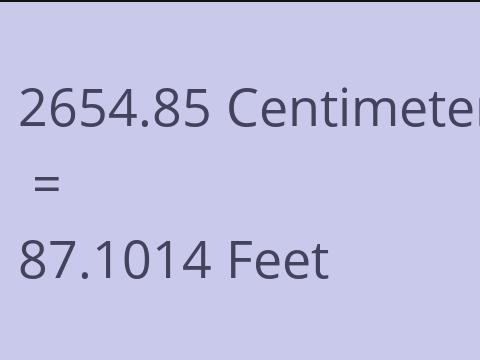 2654.85 CM TO FEET