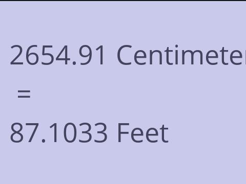 2654.91 CM TO FEET