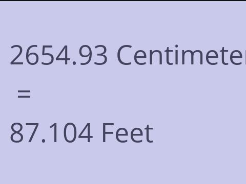 2654.93 CM TO FEET