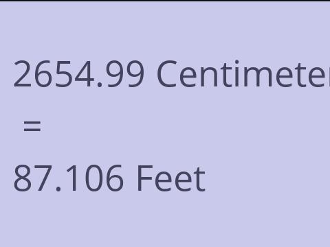 2654.99 CM TO FEET