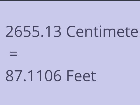 2655.13 CM TO FEET