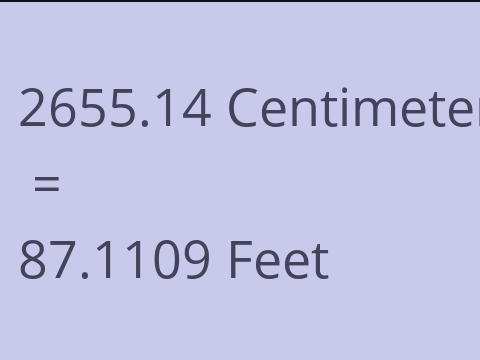 2655.14 CM TO FEET