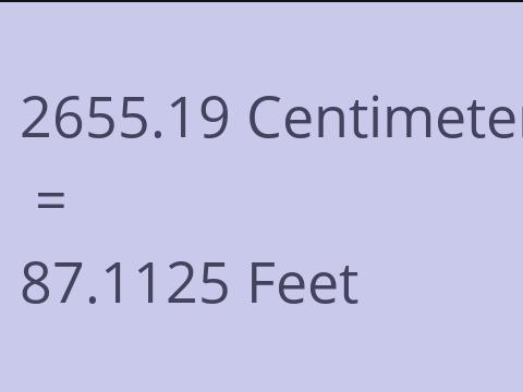 2655.19 CM TO FEET