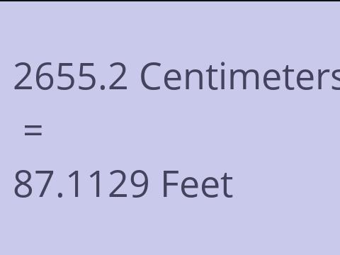 2655.2 CM TO FEET