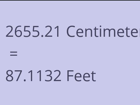 2655.21 CM TO FEET