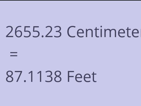 2655.23 CM TO FEET