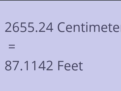 2655.24 CM TO FEET