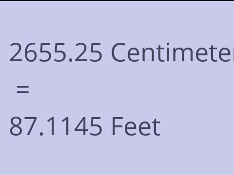 2655.25 CM TO FEET