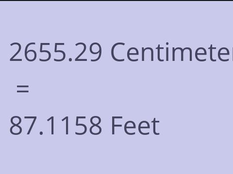2655.29 CM TO FEET