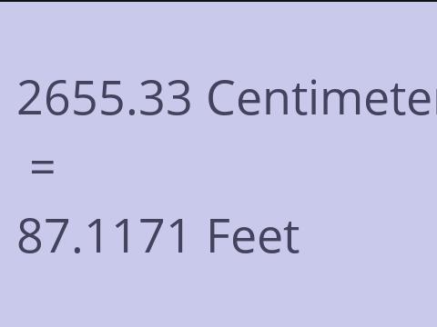 2655.33 CM TO FEET