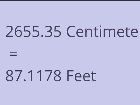 2655.35 CM TO FEET