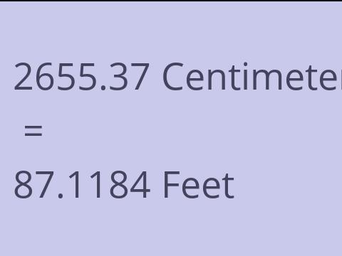 2655.37 CM TO FEET