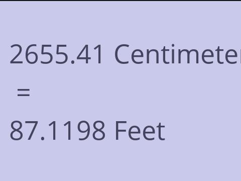 2655.41 CM TO FEET